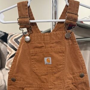 Carhartt Kids Orange-Brown Overalls with Front Bib Pocket